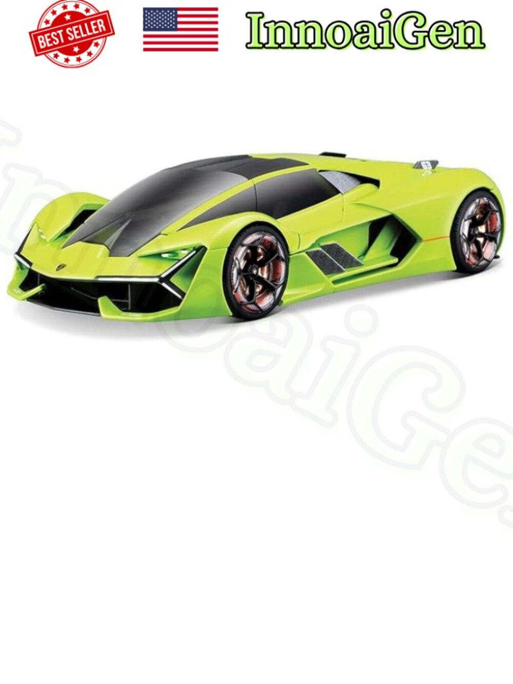 Bburago Lamborghini Terzo Millennio 1/24 Die-Cast Collectible Car Green New NIB